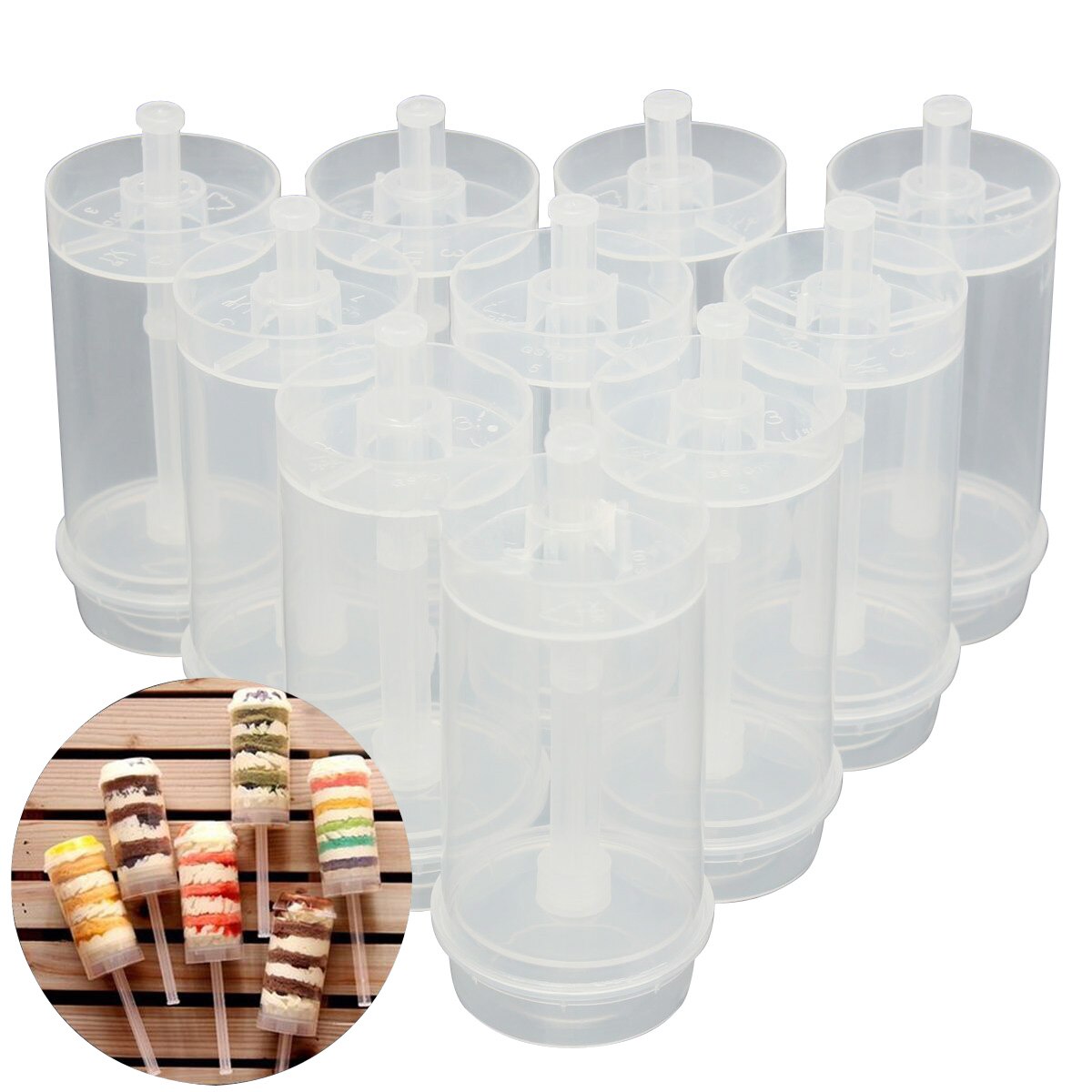 20x Cakes Dessert Push Up Pop Containers Shooter Pop Voor Party Gebruik