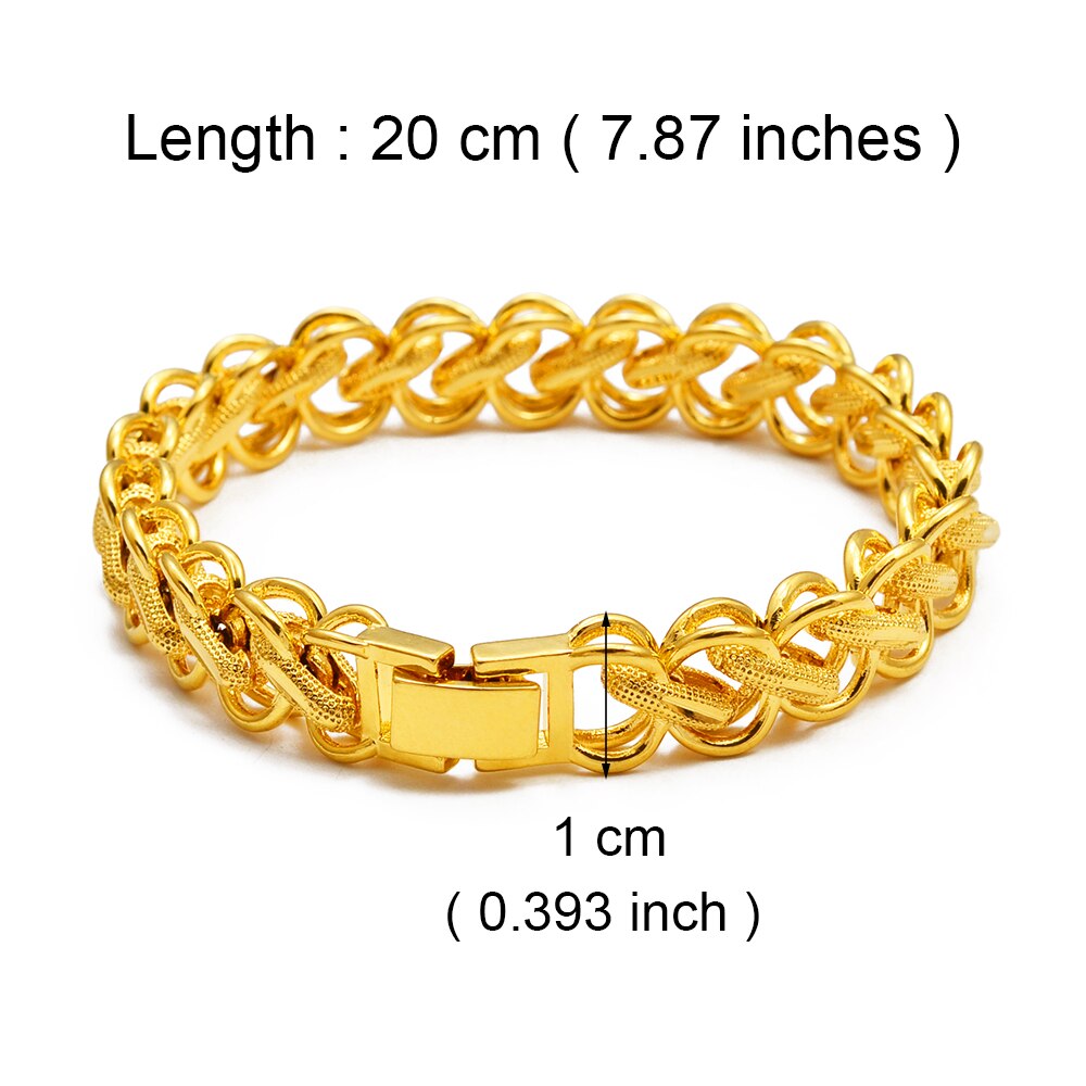 Anniyo Dikke Armbanden Mannen Vrouwen Goud Kleur Hand Chain Banglet Afrikaanse Dubai Arabian Sieraden Verjaardagscadeaus 2022 #135916: Default Title