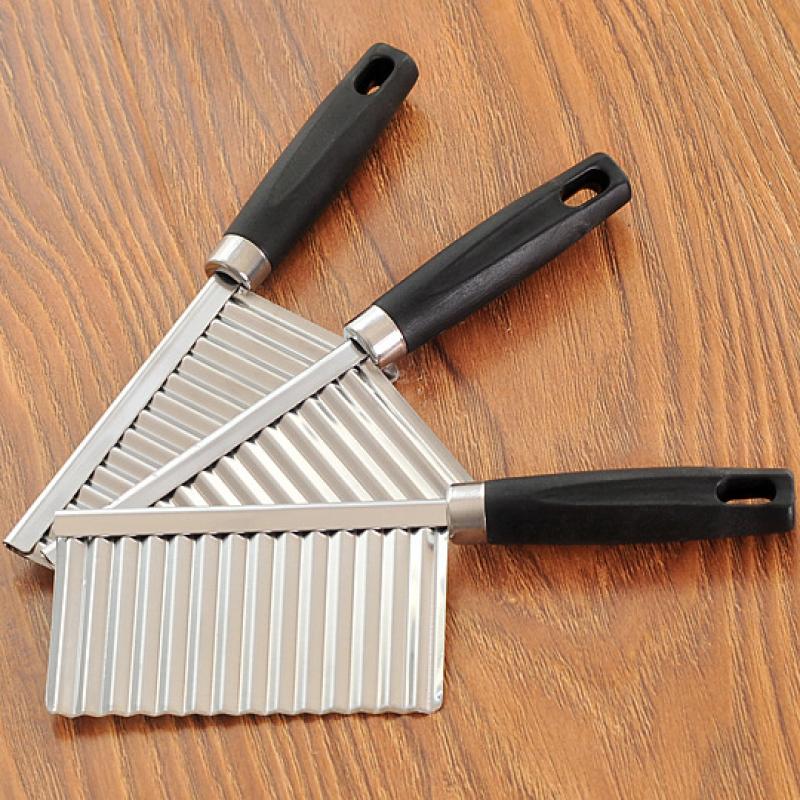 Stainless Steel Potato Chip Potato Cutter French Fry Cutter Maker Potato Wave Shape Cutter Knife Carrot Slicer Kitchen Tools