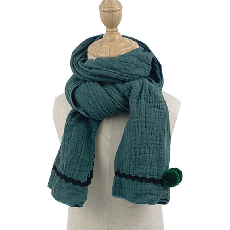 Høst vinter ensfarget bomull lin barneskjerf varmt takrenne jenter smekker matchende enkel pustende komfortabel baby  c83