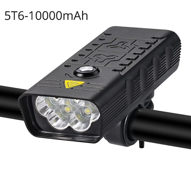 10000 mah cykellygte foran 5 t 6 3000 lumen cykellygte usb genopladelig kraftig lommelygte mtb lampe led forlygte baglygte: 10000 mah lys