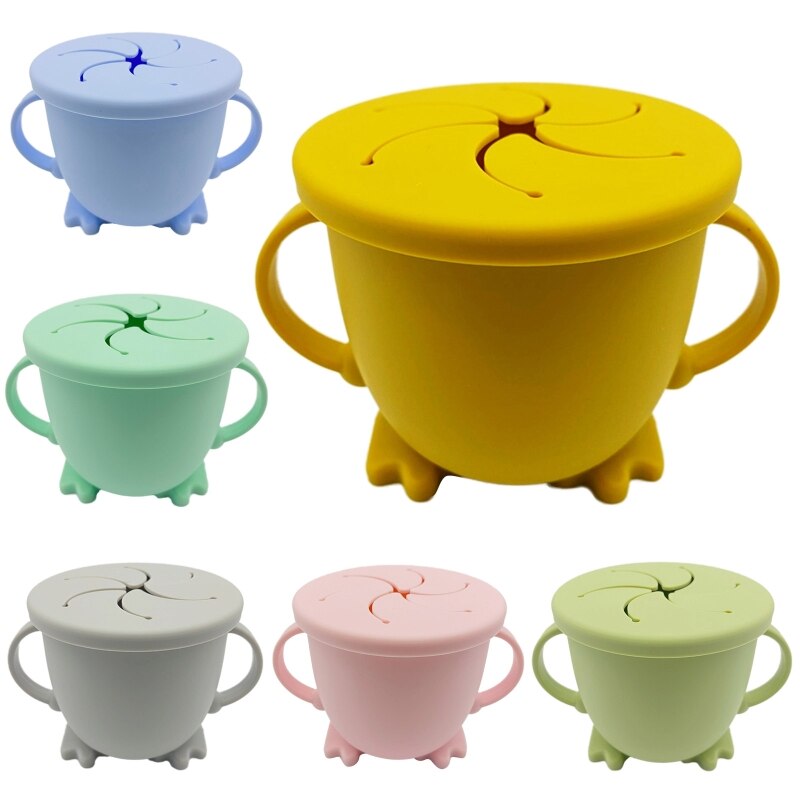 200ml baby spedbarn læringe fôringe matte bolle kopp oppbevaringsbeholder låve tallerken med håndtak silikon matbit retter