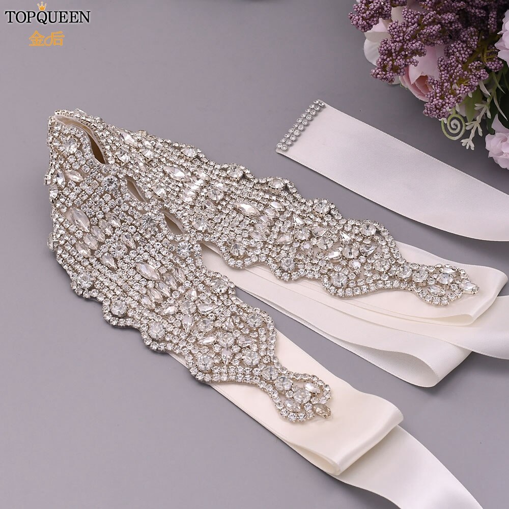Topqueen Black Bridal Belting Indian Bruids Riem Sieraden Strass Kralen Bruids Riem Zwart Bridal Riemen Riem Met Stenen S233L