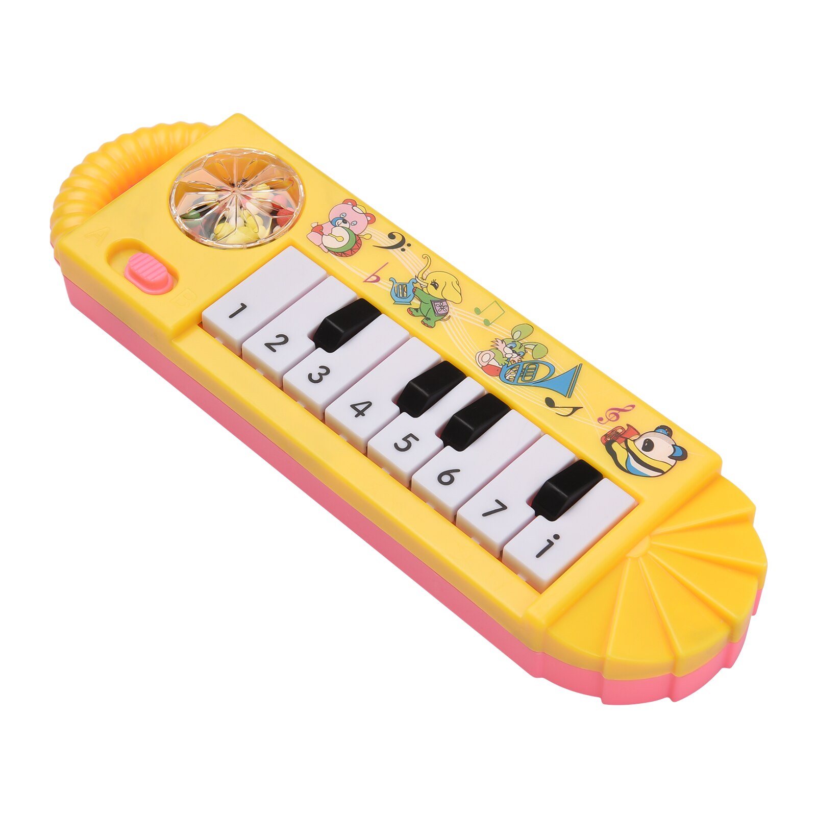 Muslady-Mini Piano Electrónico de 8 teclas para niños, juguete educativo Musical para edades tempranas: 	Yellow