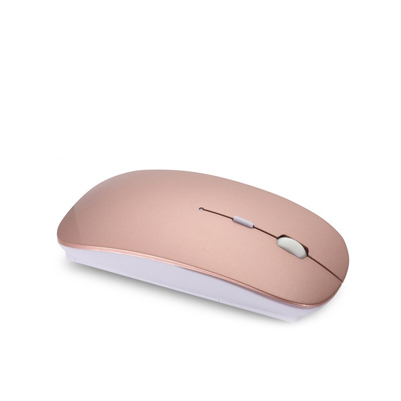 Bezprzewodowa mysz Bluetooth RGB ładowalna mysz bezprzewodowa komputerowa cicha mysz ergonomiczna mysz do gier na laptopa: Rose Gold