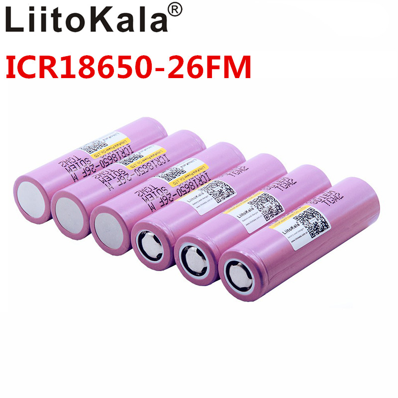 Liitokala ICR18650-26FM 100% Originele 18650 2600 Mah Lithium Ion 3.7V 18650 2500 Batterij: YELLOW