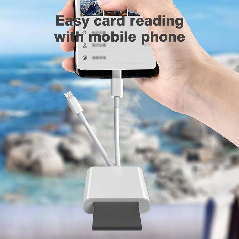 Czytniki kart SD Byscoon dla iPhone'a Aparat z systemem Android Czytnik kart TF Kamera do transmisji zdjęć Czytnik kart pamięci dla Samsung Xiaomi