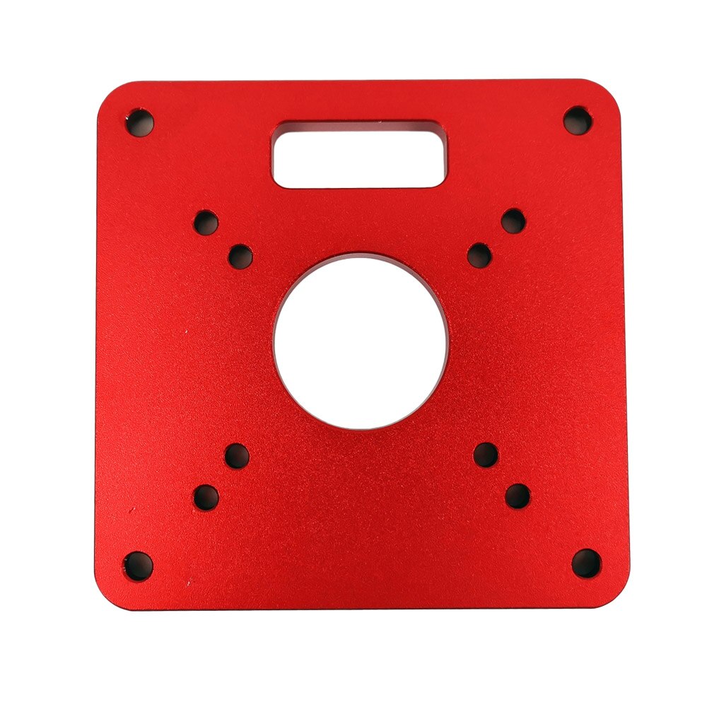 Aluminum Alloy Router Table Insert Plate Red Universal Trimming Machine Flip Board for Woodworking Benches Router Table Plate