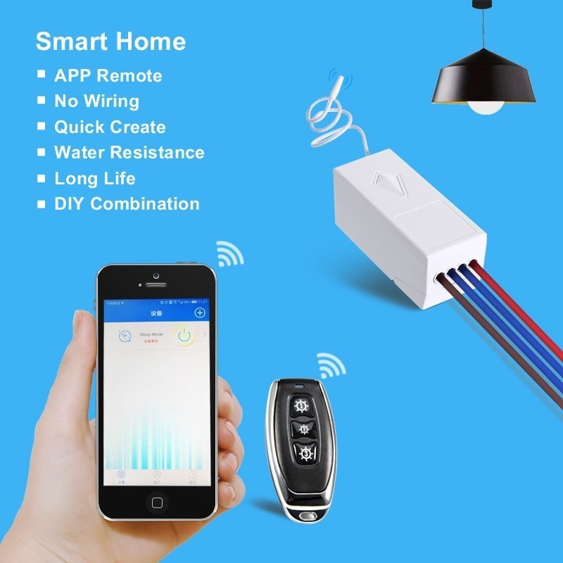 Smernit Wireless Wifi Switch 220v APP Remote Control Receiver DIY Smart Home Control Intelligent Universal Switch Accessories
