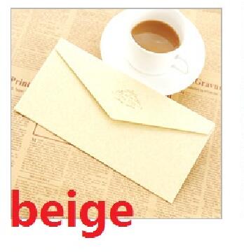 3 stks/partij/Set 11x22 cm Leuke Bussiness Enveloppen Voor Party Bedrijf Geen 5 Gekleurde Kraft dikke Opslag Enveloppen Off Wit: 3pcs beige