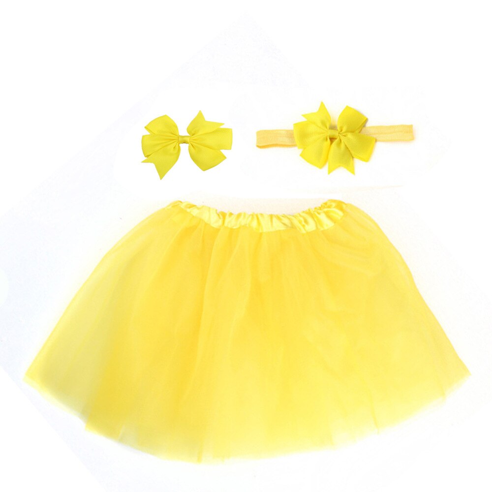 Neue freundlicher bogen Baby haar zubehör haar Clip Süssigkeit farbe Baby pettiskirt freundlicher Felsen haar Band einstellen: Gelb