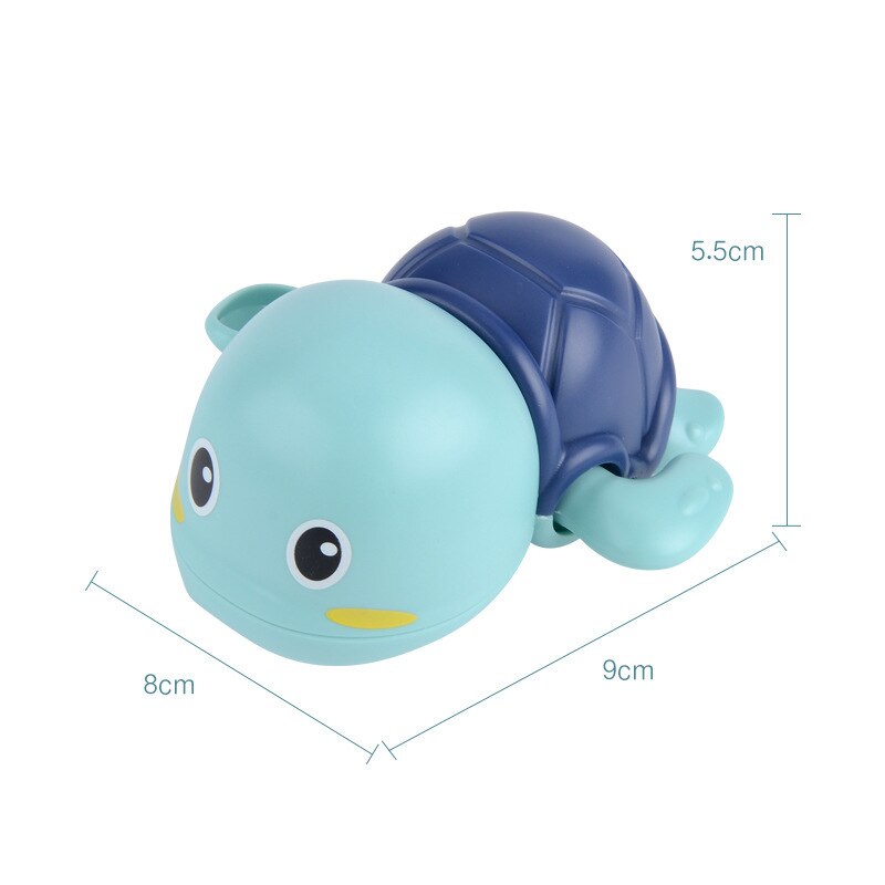 1 stk sød tegneserie dyreskildpadde klassisk baby vandlegetøj spædbarn svømme legetøj opviklet kæde urværk strandbad legetøj til børn