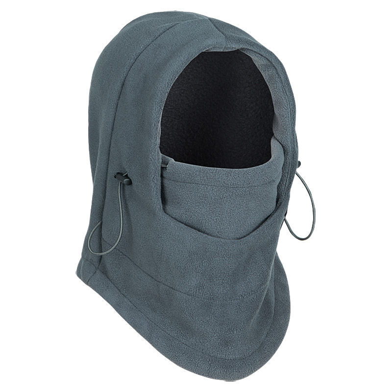 Invierno Polar térmico abrigado pasamontañas Snood deportes al aire libre senderismo ciclismo motocicleta bufanda para esquí gorro, máscara de cara completa Caps calentador de cuello: Gray