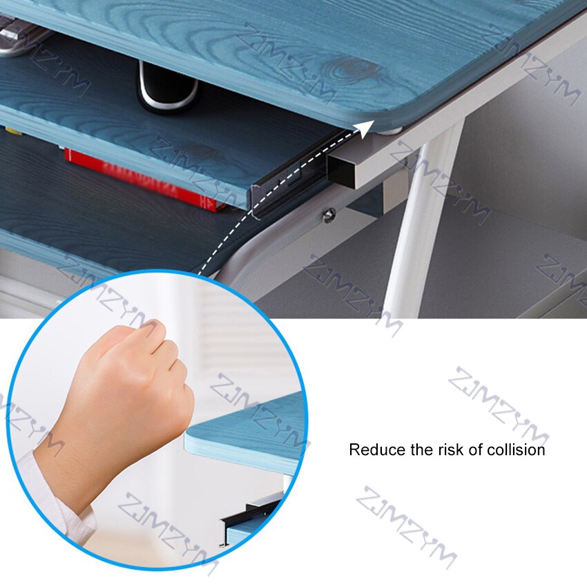70cm Desktop Computer Desk With Keyboard Bracket Modern Study Writing Desk Laptop Notebook Table Home Office Work Furniture