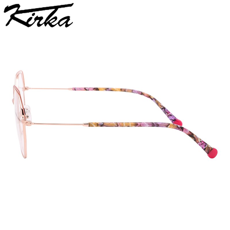 Kirka Metal Glasses Frames Geometric Spectacles Frames for Woman Man Eyeglasses Optic Frame Computer Women Glasses Frame