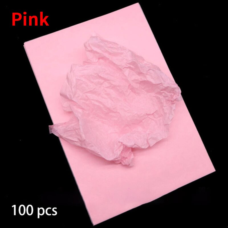 100 fogli/pacco fodera in carta velina per abbigliamento camicia scarpe fai da te fatti a mano A4 traslucido carta da imballaggio per vino confezione regalo: Pink