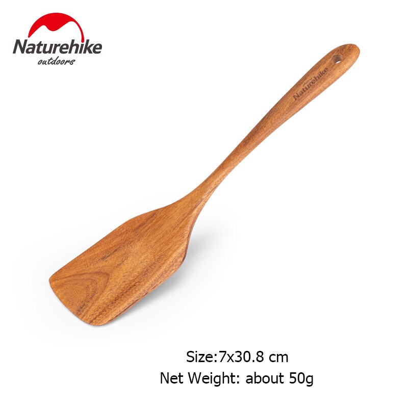 Naturehike – vaisselle de Camping en bois, cuillères à Long manche, cuillère à riz ultralégère, bol à spatule en bois, service de vaisselle de pique-nique en plein air: Shovel