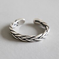 JShine Women's Rings Open Adjustable 925 Sterling Silver Midi Finger Knuckle Ring Retro Flower Toe Chain Ring Beach Foot Jewelry: F-AR1745