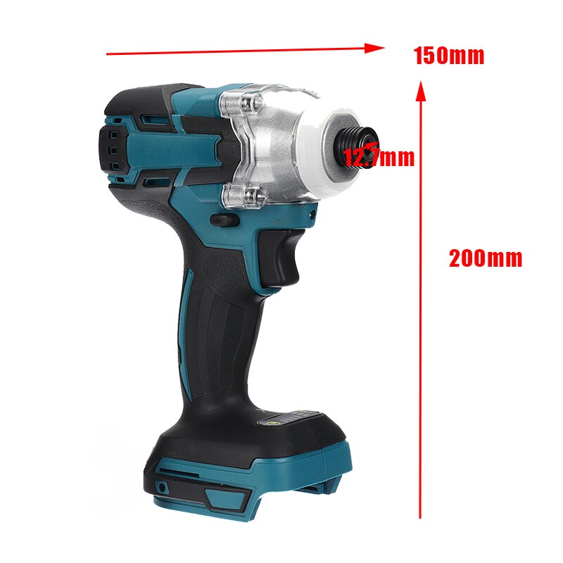18V Cordless Electric Screwdriver Speed Brushless Impact Wrench Rechargable Drill Driver+ LED Light For Makita 18V Battery