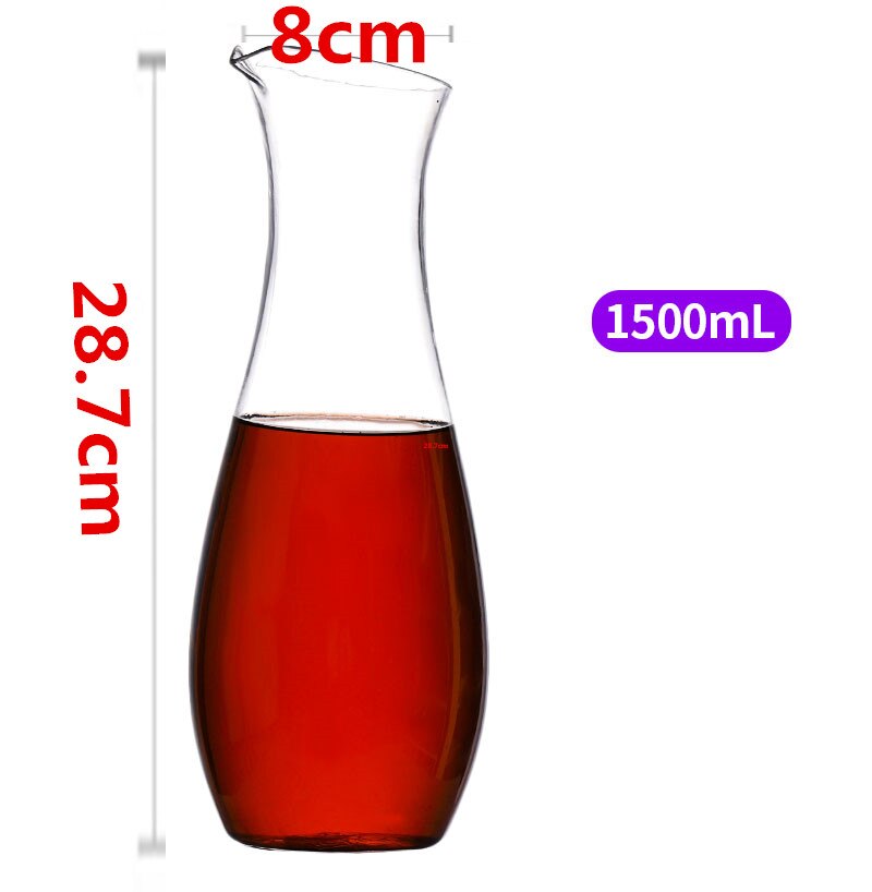 Separador de licor acrílico PC exprimidor con vino tinto Fen vino plástico decantador transparente café fruta jugo alcohol contenedor: I 1500ML