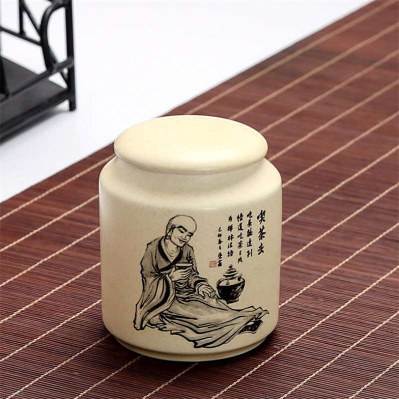 Ceramic Tea Caddies Tea Can Chinese Kung Fu Canister Tea Set Accessories Storage Jar Food Container Home Office Teaware: H