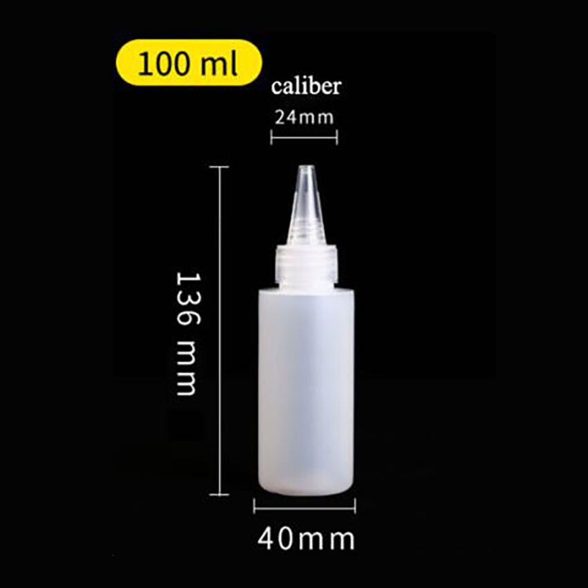 Squeezable Nachfüllbare Flaschen Tropfer Sonde Flasche Honig Gewürz Pigment Flaschen Flüssigkeit Container 100/200/250/300/400/500 ML: 100ML