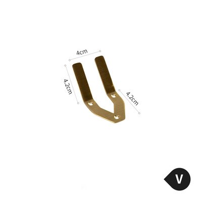 Gancho con letras para colgar en la pared, perchero dorado con alfabeto de latón, accesorios para el hogar