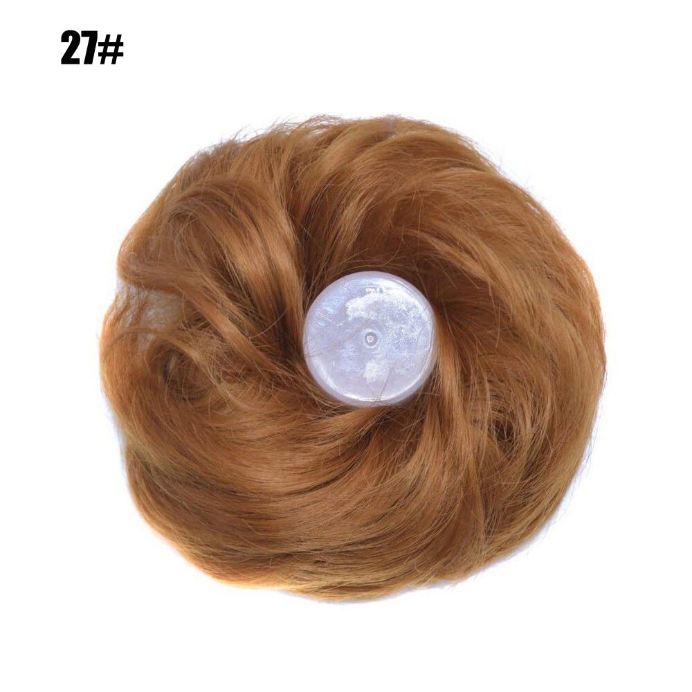 Girls Hair Buns Synthetic Curly Chignon Wrap On Messy Bun Ponytails With Rubber Band Hair Extensions For Women: 27