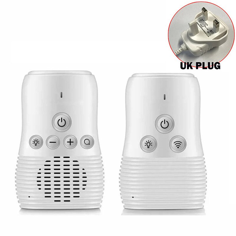 2.4Ghz Draadloze Babyfoon Kleine Draagbare Audio Babyfoon Twee-weg Audio Functie Intercom Oplaadbare Batterij: UK Plug
