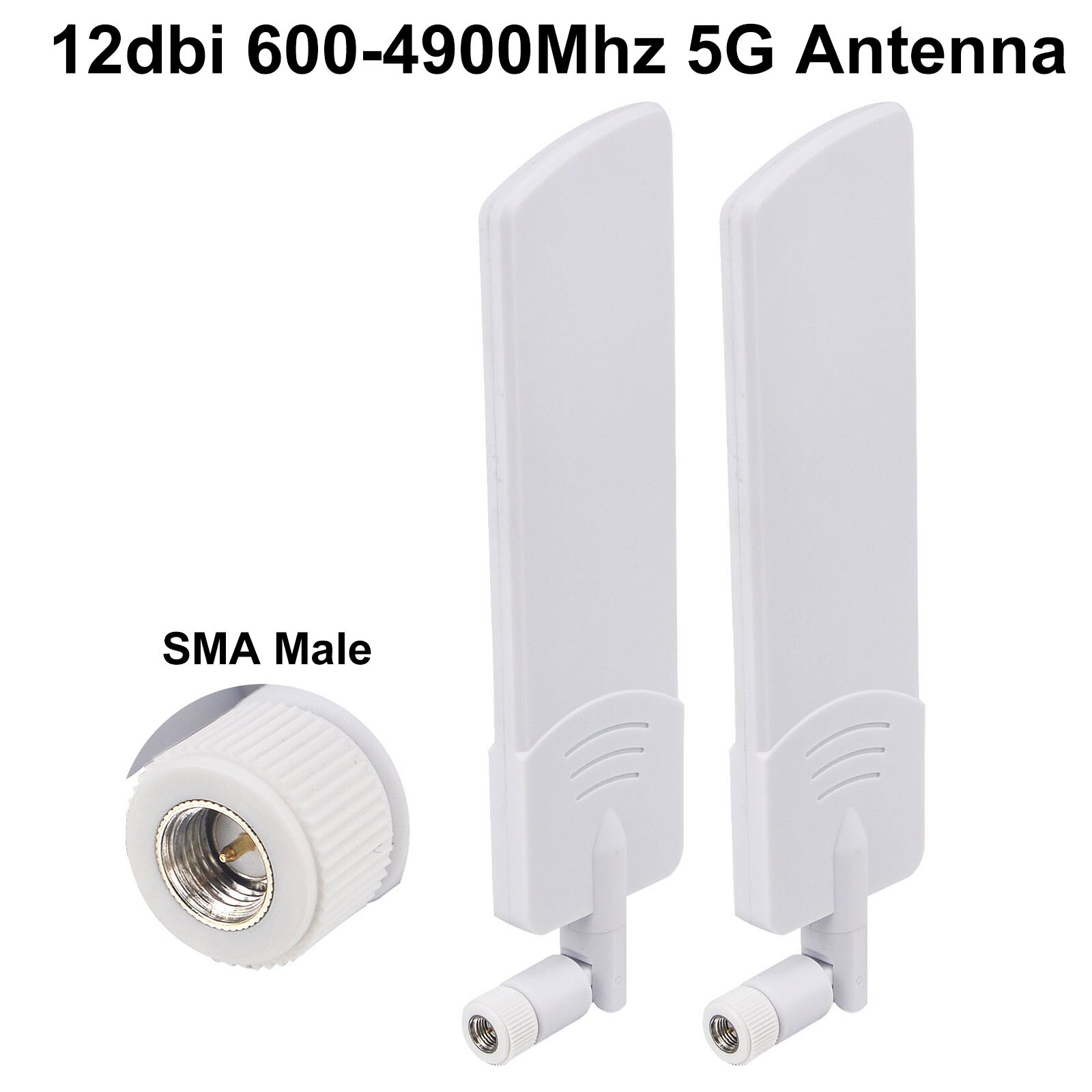 2pcs 600-4900Mhz 5G Antenna 12dbi Omni 5G LTE SMA Male 3G 4G GSM Full Frequency Directional Booster Amplifier Antenne