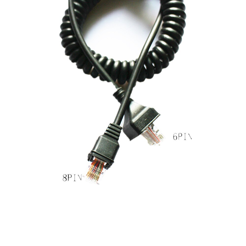 6 Pin Microfoon Opgerolde Kabel Cord Voor Kenwood TK-859 TK-860 TK-860G TK-862/862g TK-7102 TK-7108 TK-7150/7160