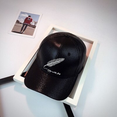 Casquette de Baseball en Satin X coton lisse, lettres brodées, en soie, couvre-chef tendance pour papa, chapeau pour hommes et femmes, printemps été: black