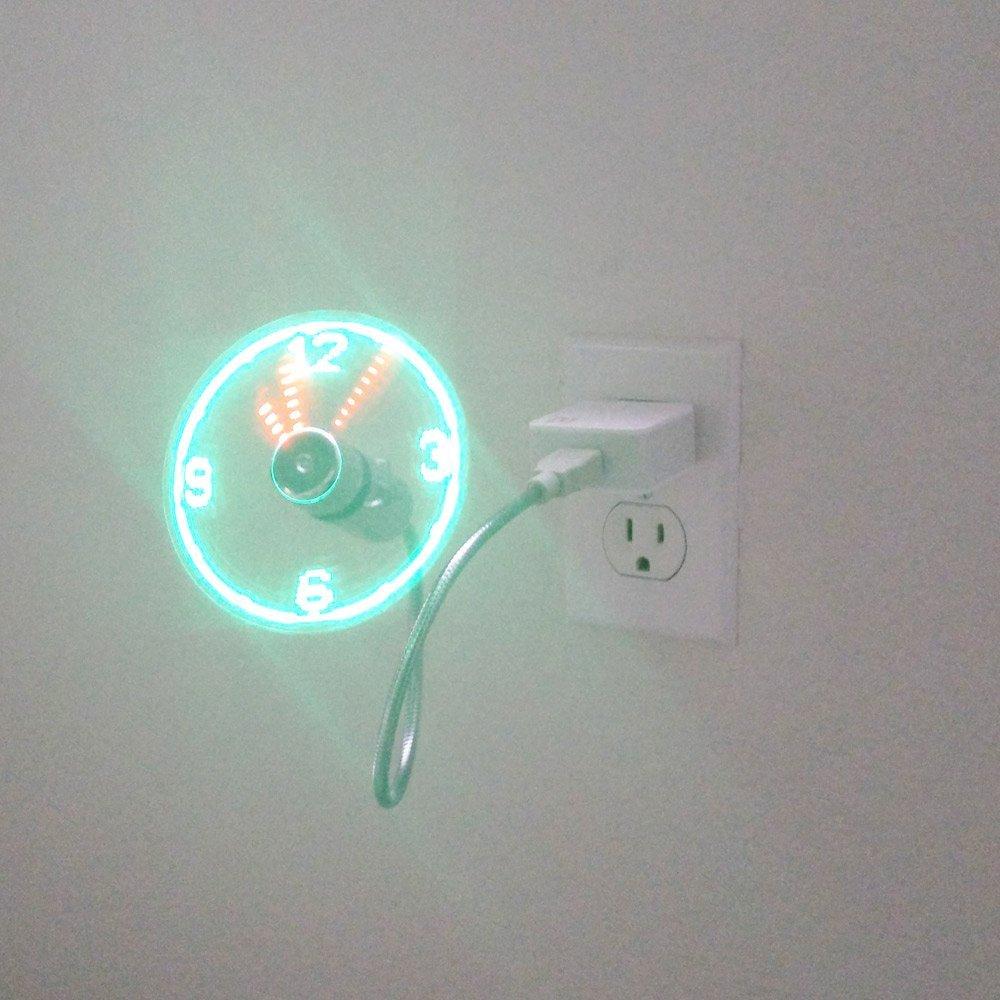 Reloj de ventilador LED USB,