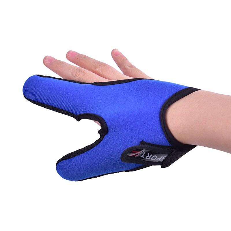 Guantes de pesca de un solo dedo para pescador, guantes de pesca protectores de un solo dedo para pesca con piedra de hielo marino, guantes antideslizantes de fundición para Surfcasting: Azul / Right