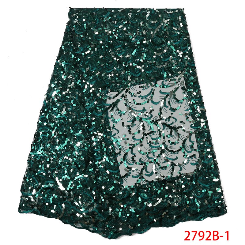 Pailletter blonderstof afrikansk tylstof blonder franske net snørebånd med sekvens til kjoler  ks2792b-1