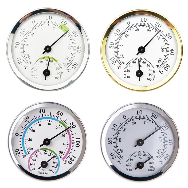 Mini Sauna Thermometer Metal Case Steam Sauna Room Thermometer Hygrometer Bath And Sauna Indoor Outdoor Used Hygrothermograph