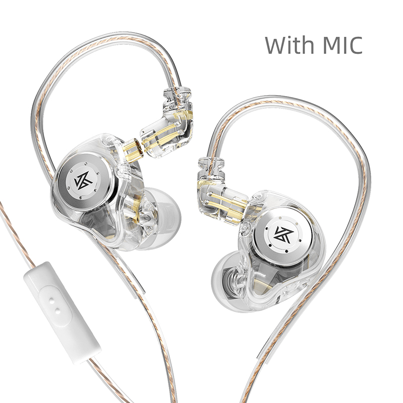 Kz Edx Pro Wired In Ear Oortelefoon Dynamische Koptelefoon Hifi Muziek Sport Oordopjes Sport Noise Cancelling Headset Kz Edx MT1: WHITE