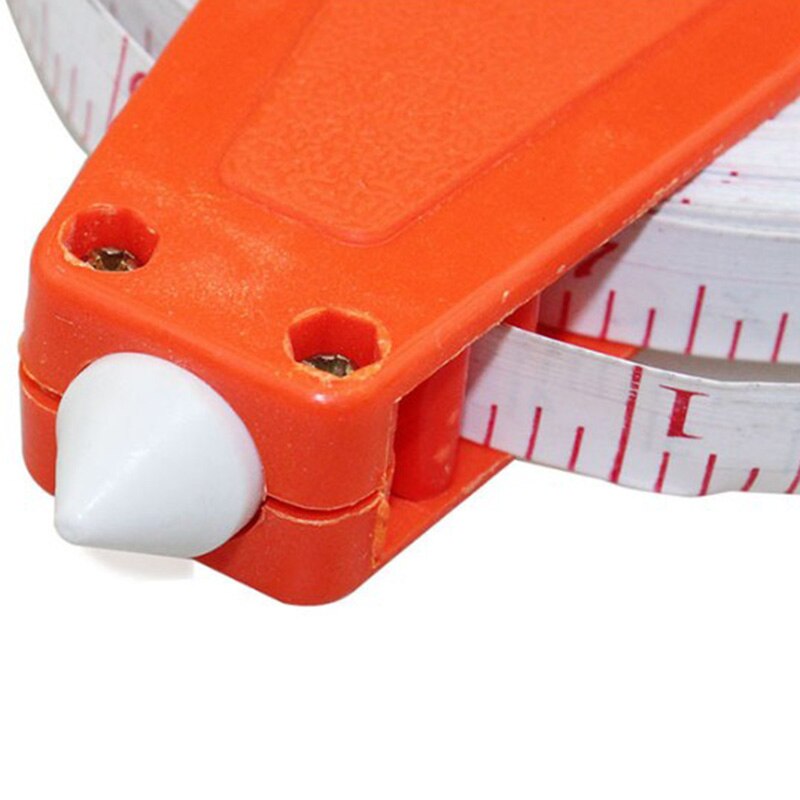 TOP 1Pc 30M/100ft Meter Open Reel Fiberglass Tape Measure Inch Metric Scale Impact Resistant Plastic Measure Tools