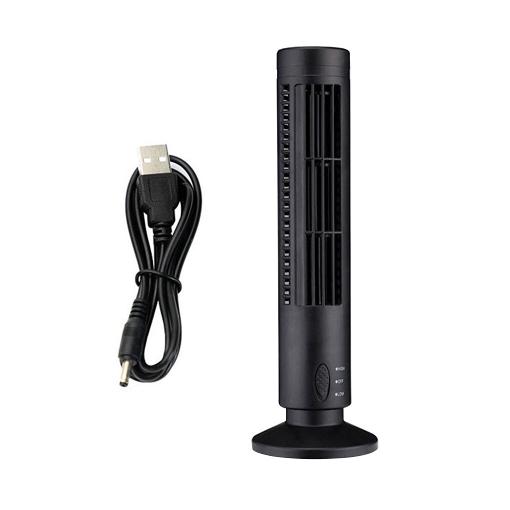 Electric Tower Fan Home Office Desktop Portable USB Powered Vertical Mini Air Cooling Fan: 2