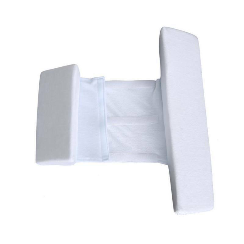 Baby Slaap Pilow Zachte Fluwelen Memory Foam Kussen Comfy Pasgeboren Antiroll Kussens: WHITE