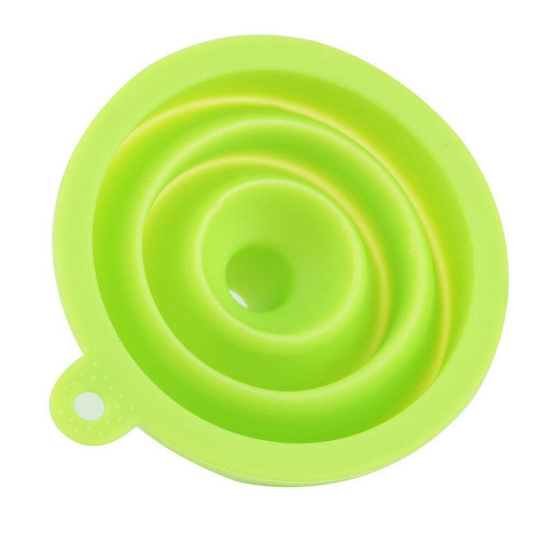 useful 1 pc Mini Portable Collapsible Kitchen Home Tool Hopper Gadget Silicone Foldable Funnel