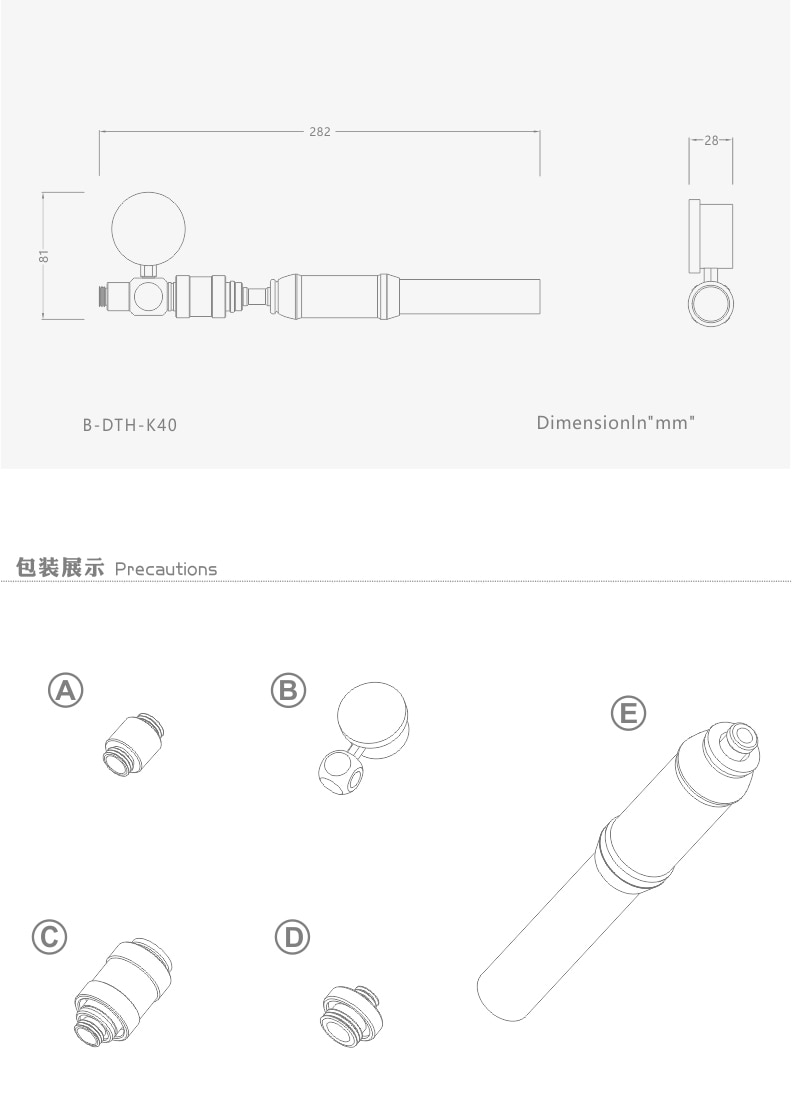 Bykski Water cooling system sealing Leak Tester Air Pressure test Tools Water Cooling Necessory tool