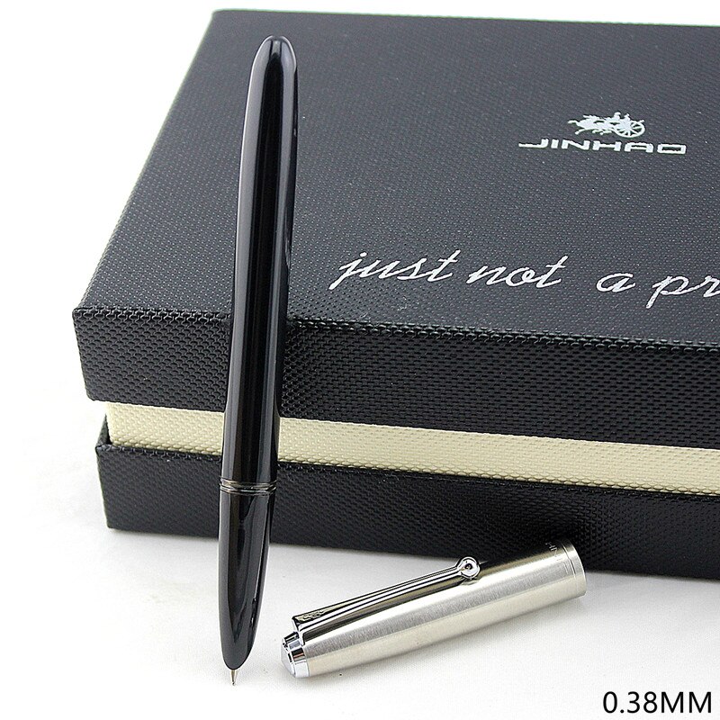 Vintage artistic Fountain pen Steel metal cap 0.38mm extra fine pens Jinhao 51A Stationery Office school supplies A6994