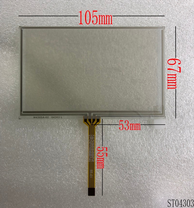 Écran tactile résistif de 4.3 pouces 105X67MM écran de numériseur d'écran tactile résistif à 4 fils