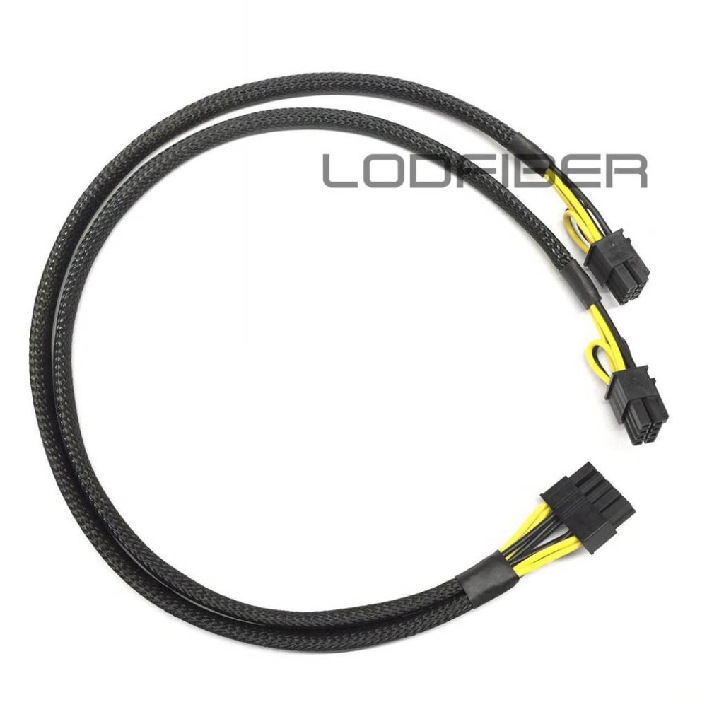 LODFIBER 10pin para 8 + Cabo Adaptador de Alimentação 8pin para HPE DL380 G9 e GPU 50 cm