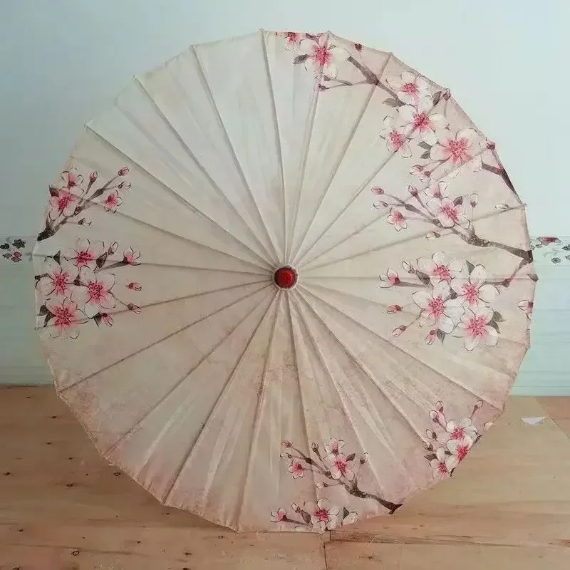 Adult Oil Paper Umbrella Chinese Style Rainproof Decoration Craft Hanfu Dance Photo Parasol Women's Umbrella Girls Cosplay Prop: Burgundy