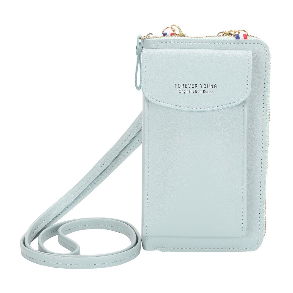 Vrouwen Portemonnee Beroemde Mobiele Telefoon Tassen Grote Kaarthouders Handtas Purse Clutch Messenger Schouder Lange Bandjes: green