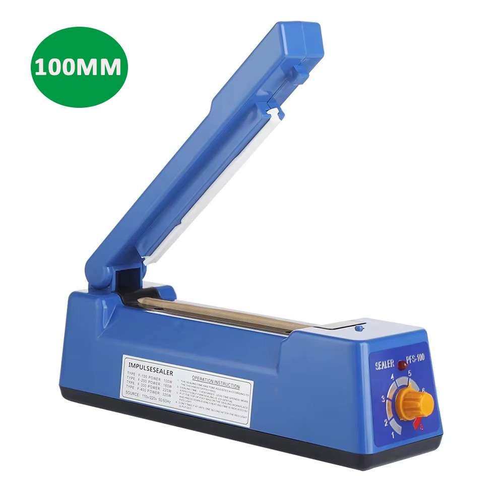 Impulse Sealer Heat Bag Sealing Machine Electric Manual Food Sealer Plastic Shrink Wrap Bag Sealers For Kitchen: Silver Gray / EU Plug