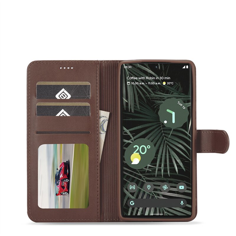 Voor Google Pixel 6 Pro Case Lederen Vintage Telefoon Case Op Pixel 6 Case Flip Magnetic Wallet Case Voor Pixel 6 Pro Cover Hoesje