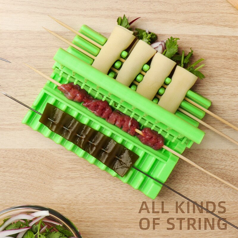 Barbecue Stringer Skewers Kebab Maker Box Machine Beef Meat Vegetable String Grill Barbecue Kitchen Accessories BBQ Gadget